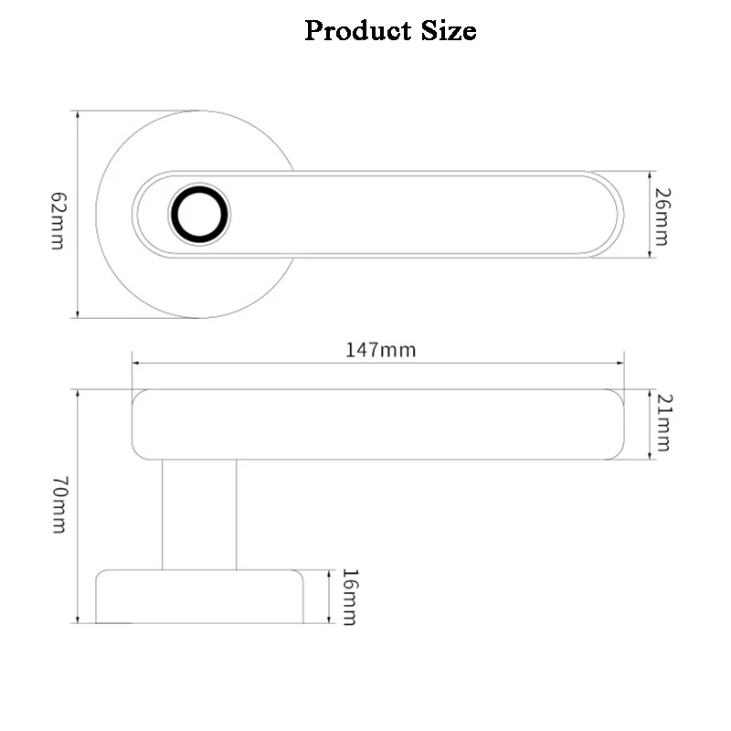 US $50.35 Bluetooth Lock Ttlock Smart Home Door Lock Alexa Google Home Biometric Fingerprint Lock Electric Handle Lock Wooden Door