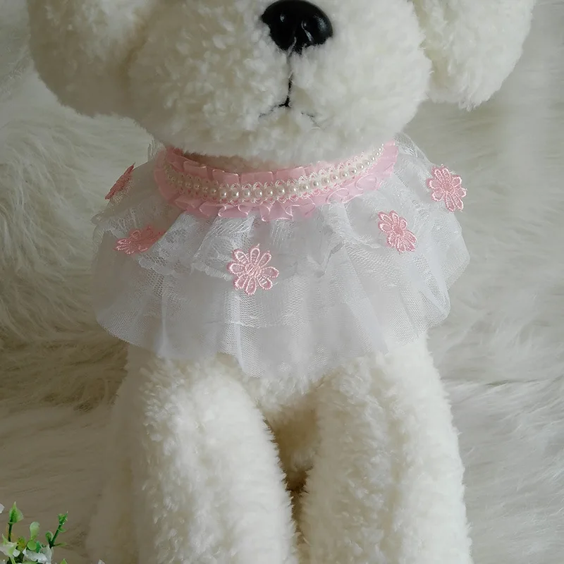Lace Cats Collar Bib Adorable Pleated Elastic Mesh Pet Bibs Lace Ribbon Trims Toy Dolls Skirts Collar For Dog Cat Pet Clothing Lace Cats Collar Bib Adorable Pleated Elastic Mesh Pet Bibs Lace Ribbon Trims Toy Dolls Skirts Collar For Dog Cat Pet Clothing
