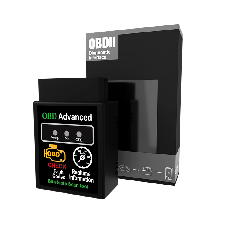 Мини Elm327 Bluetooth2.0 ELM 327 V1.5 OBD2 адаптер OBDII Автомобильный сканер для Android считыватель