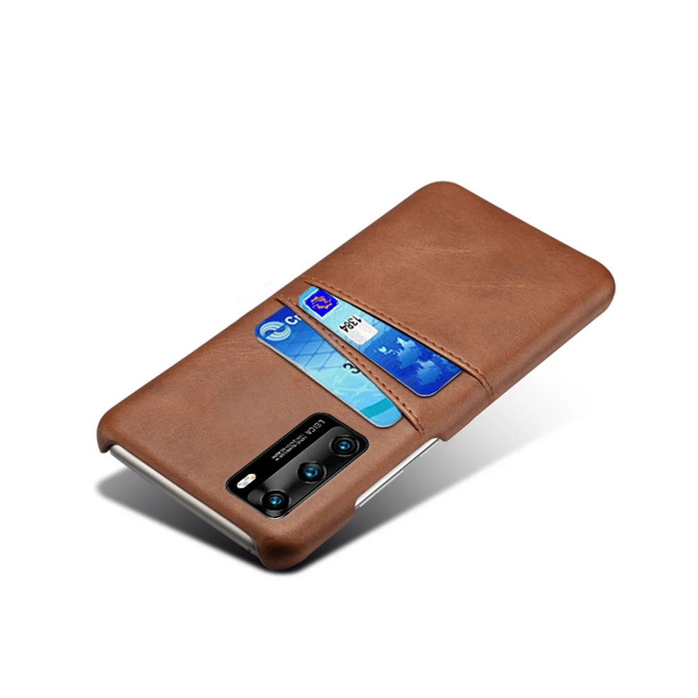 Роскошный тонкий чехол для телефона с отделением карт Huawei P40 P30 P20 Mate 20 30 pro lite plus
