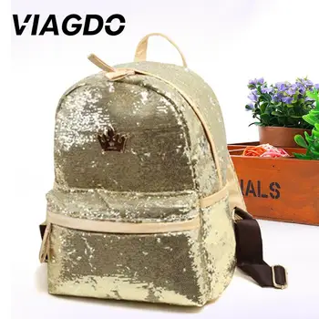 

Backpack Women Glitter Sequin School Shoulder Bag Schoolbag Satchel Bookbag