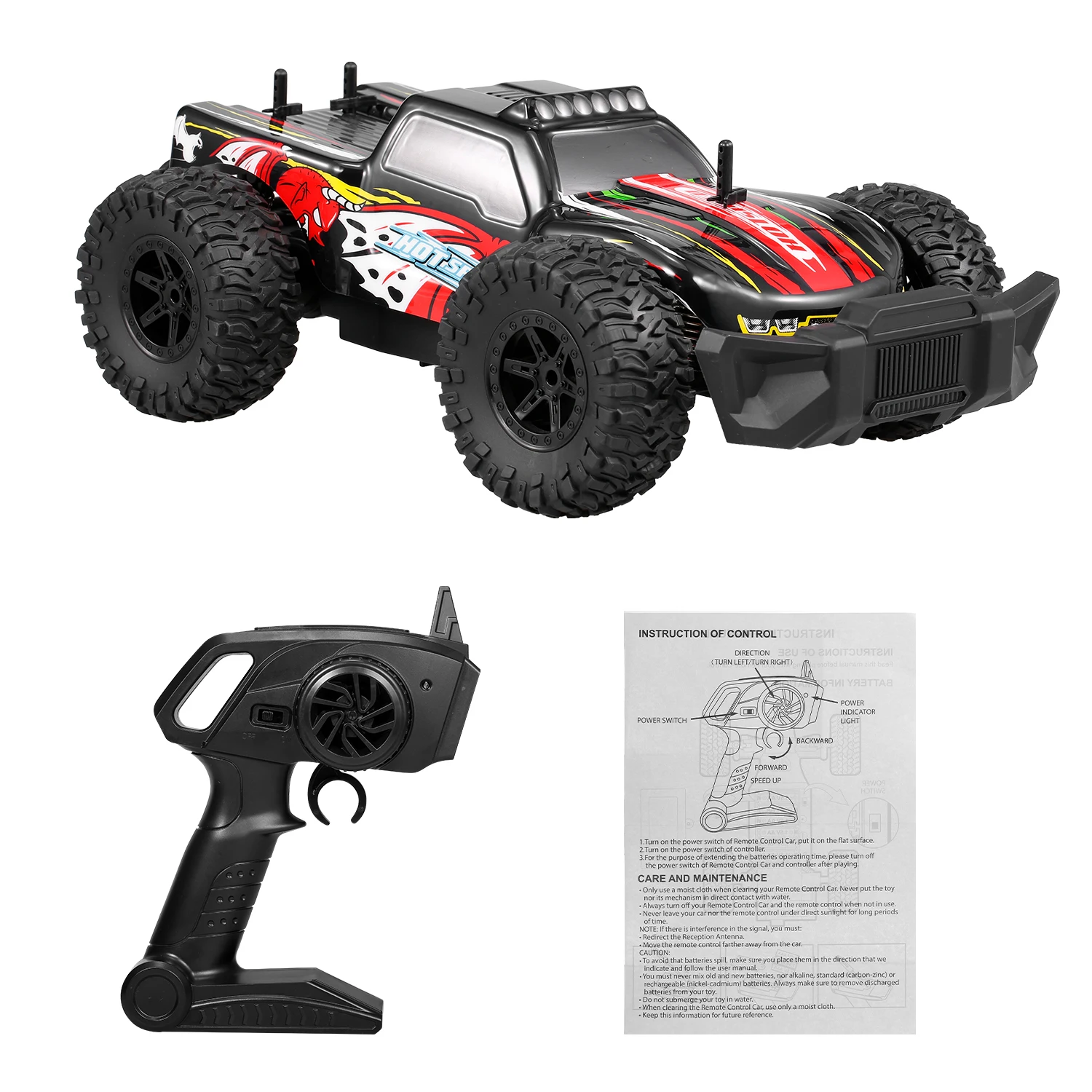 GOOLRC K14-1 1/14 RC Car 2.4G Big Foot High Speed Racing Car RC Car on Road off Road Drift Car for Kids