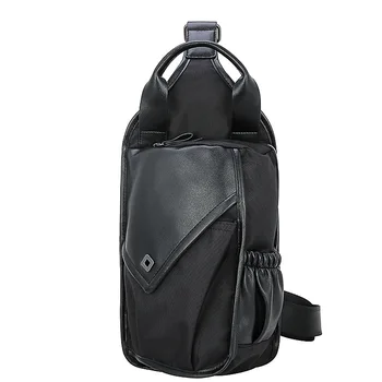 

Leather Fashion Crossbody Bags for Men Sling Chest Bag Waterproof Shoulder Bag Casual Daypacks Fit 9.7" IPad Women Repellent