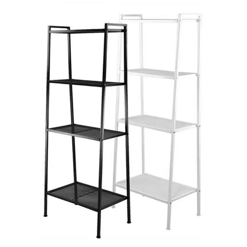 Best Modern Simple Widen 4 Tiers Iron Bookshelf Book Storage Organizer Bookcase