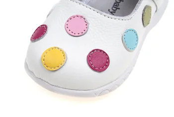 

Spring And Autumn New Style Dotted Genuine Leather CHILDREN'S Shoes Soft Flat Wear-Resistant Anti-slip Girls Baby Shoes