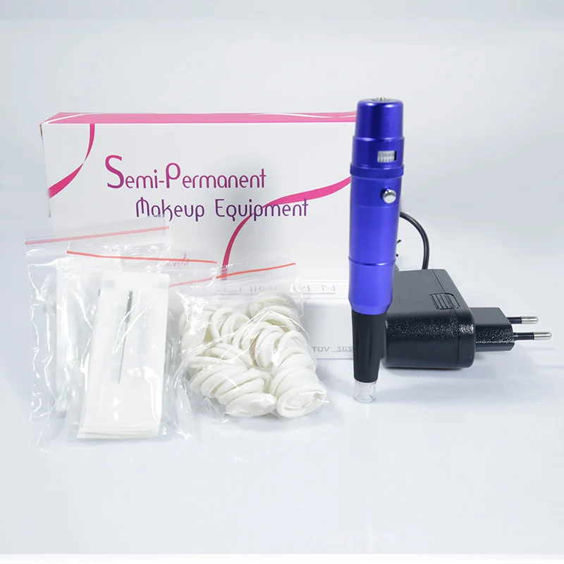 Синий small tattoo design.great design and top quality.Hot Sell Lip Pen Beauty Tattoo Machine With Universal Needles - Цвет: Синий
