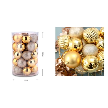 

34Pcs Christmas Tree Ball Sets 6cm Christmas Decorations Wedding Party Ornaments Xmas Tree Ball Bauble Hanging Ball Decor Gifts