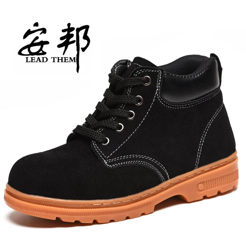 

Currently Available Supply Spring Smashing Anti Puncture Safety Shoes Protective Shoes Wear-Resistant Oil Resistant Suede Cowhid