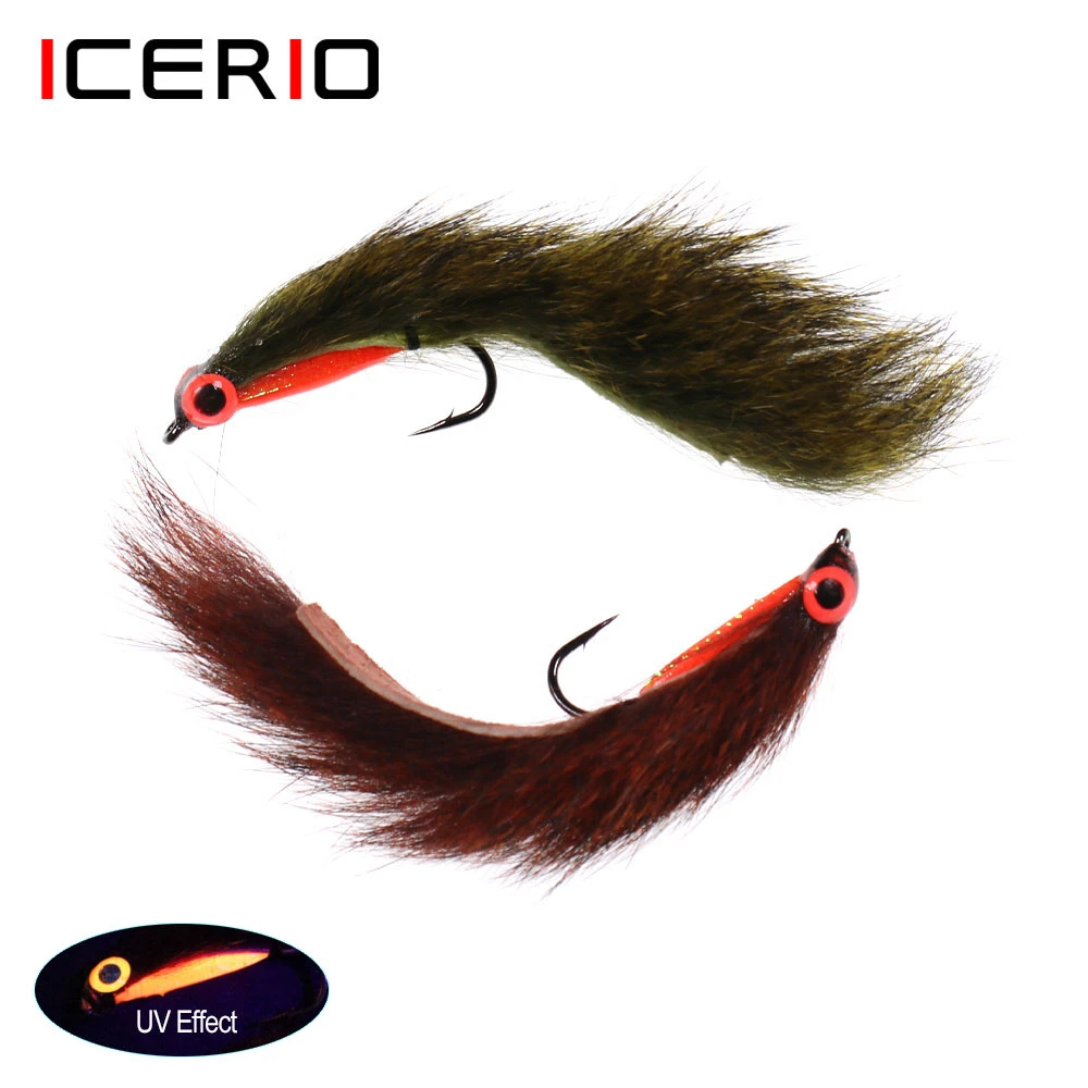 Icerio 2 4pcs Uv Luminous 3d Fish Eyes Pine Squirrel Zonker Strip Fly Streamer Fly For Salmon Trout Steelhead Fishing Lure 6 8 Fishing Lures Aliexpress