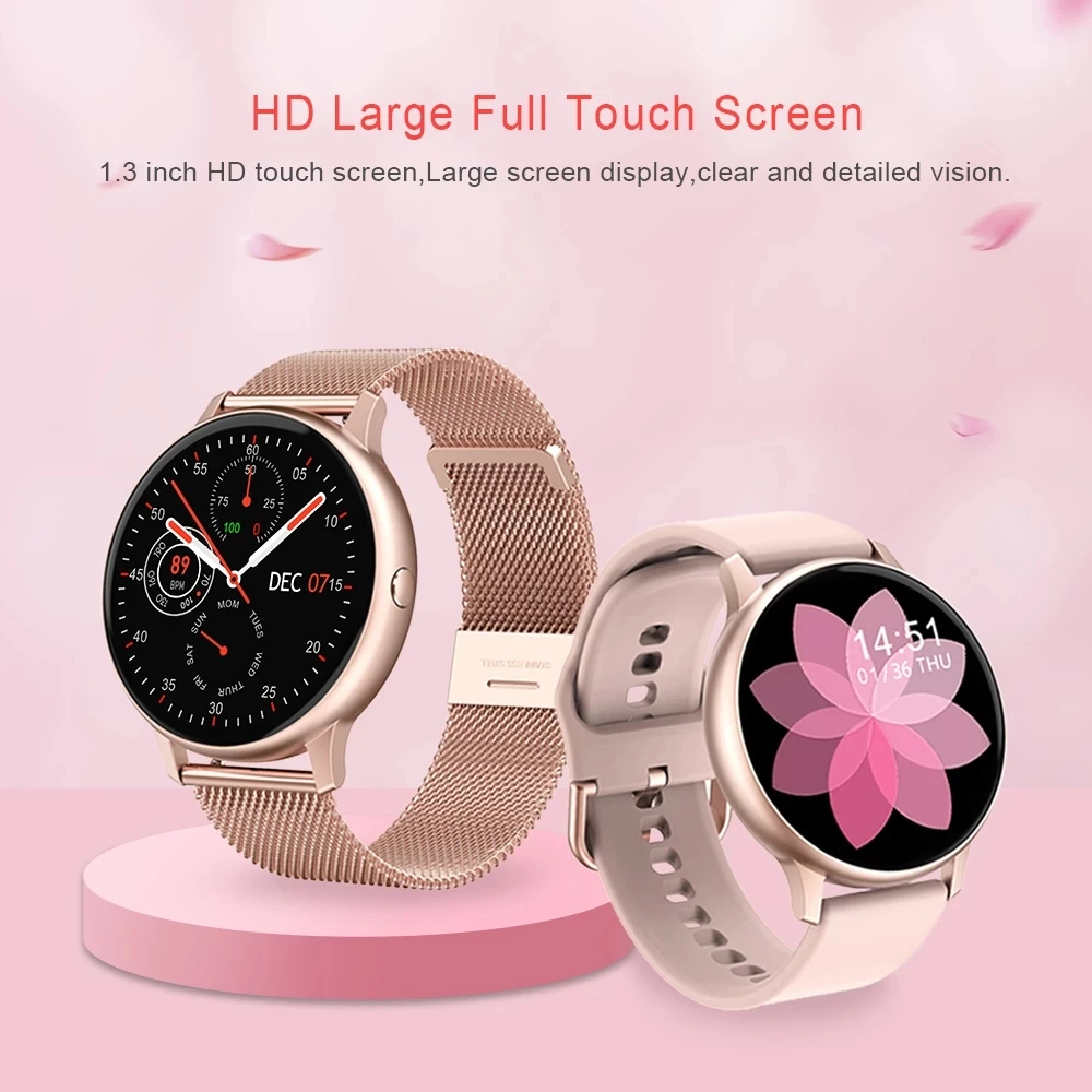 MELANDA Ÿ Ʈ ġ   1.3 &Ǯ ġ  ũ ɹڼ  ƮϽ ƮĿ Smartwatch For ȵ̵ ios