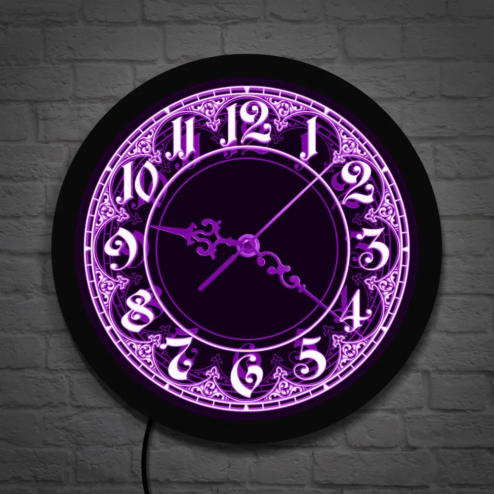 Fancy Big Wall Clock Giant Design Digital Numbers LED Back light Christmas Gift 