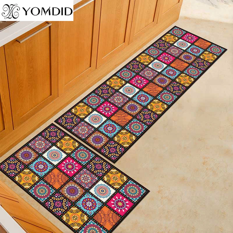 2pcs Kitchen Mat Cheaper Antislip Modern Area Rugs Living Room Balcony