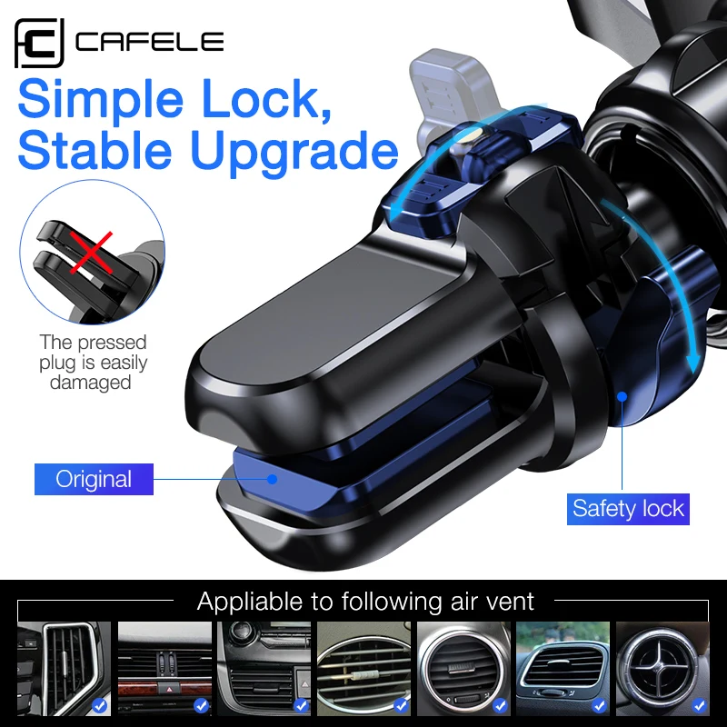 CAFELE Stumm serie Schwerkraft Auto Telefon Halter für Air Vent Halterung Telefon Halter Stehen für