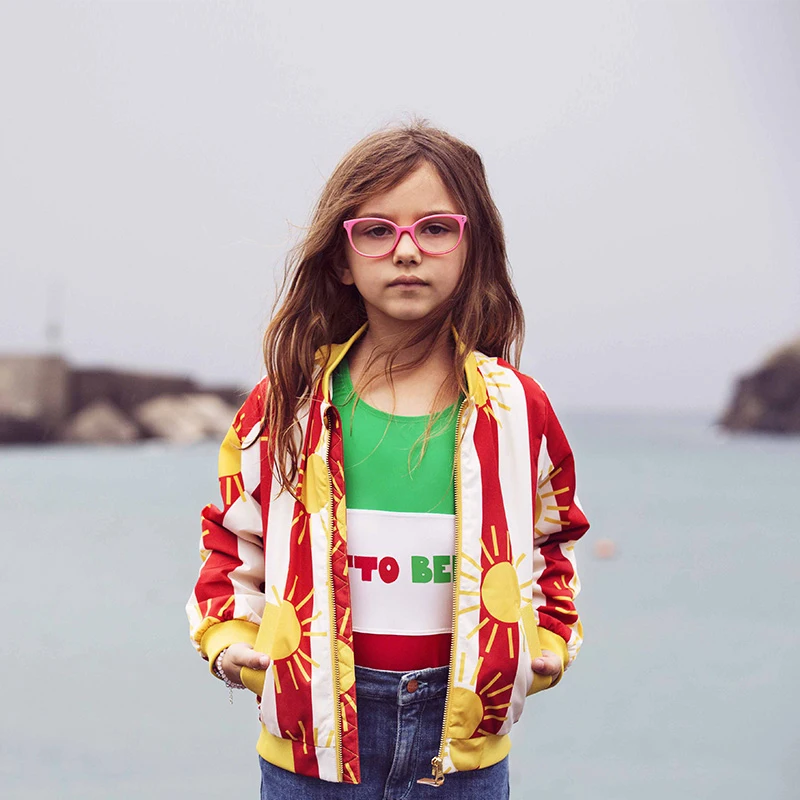 

Winter 2019 New Stripe Letter Embroidered Jacket for Boys and Girls