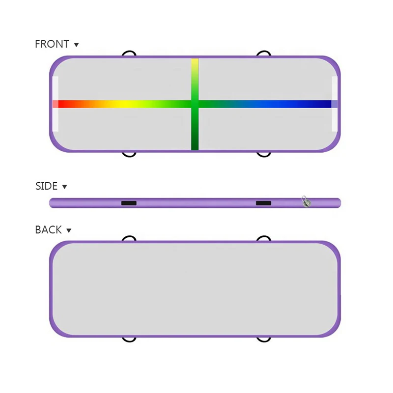 2 м 3 м 4 м надувные воздушные дорожки гимнастический Тренировочный Коврик воздушная дорожка Олимпийские игры художественный фитнес для начинающих напольный коврик батут - Цвет: Purple