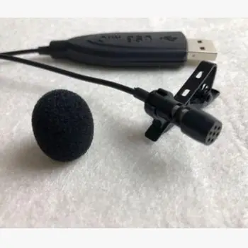 

USB Lavalier Microphone Clip on Collar Condenser Lapel Mic for PC Smart Phones PXPE