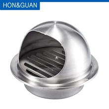 Hon& Guan 4-1" круглое вентиляционное отверстие воздуховод вытяжка для гриля вентилятор сушильная сушилка вентиляция стены потолок из нержавеющей стали Кожух воздуховода