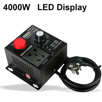 

Adjustable AC 220V 4000W SCR Electronic Voltage Regulator Temperature Motor FAN Speed Controller Dimmer Electric Tool Wholesale