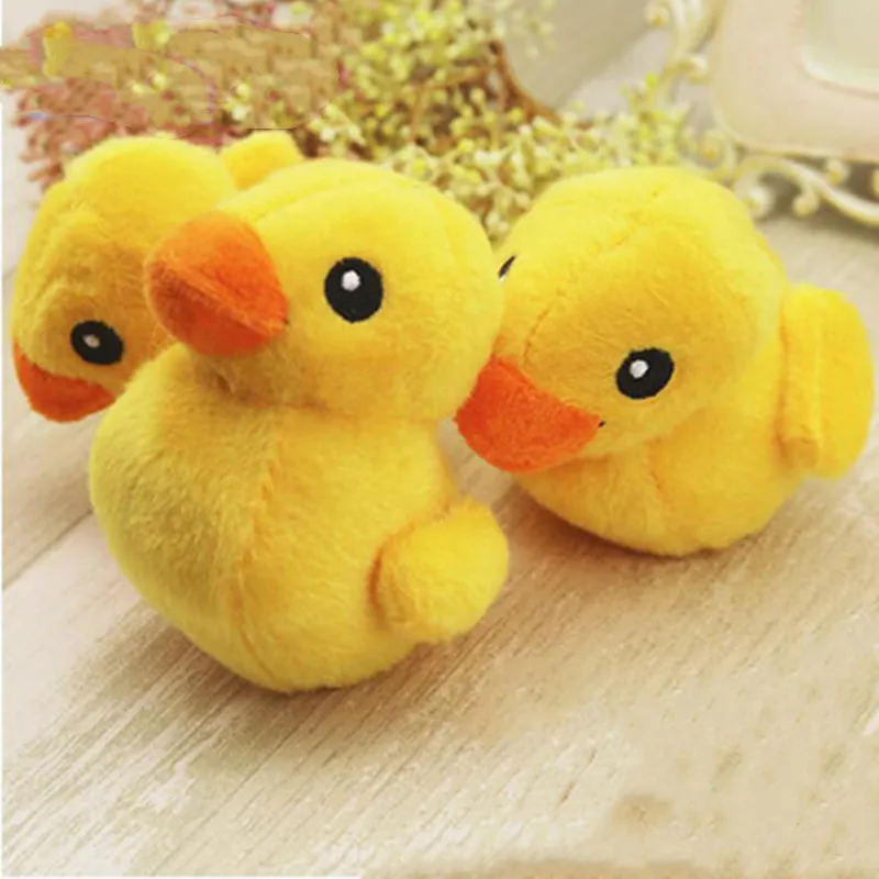 

Autumn And Winter New Pet Dog Cat Hair Sound Plush Sounding Connotation BB Toy Yellow Duckling Cartoon Cute Series