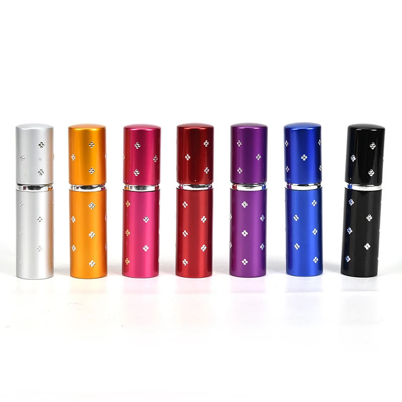 10ml Mini Portable Empty Perfume Bottle Metal Spray Scent Pump Case Travel Refillable Empty Perfume Atomizer 1pc