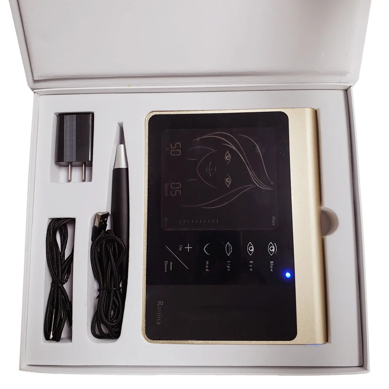 Профессиональный электрический Полупостоянный макияж сенсорный экран ручка для микроблейдинга для бровей губ подводка для глаз МТС терапия