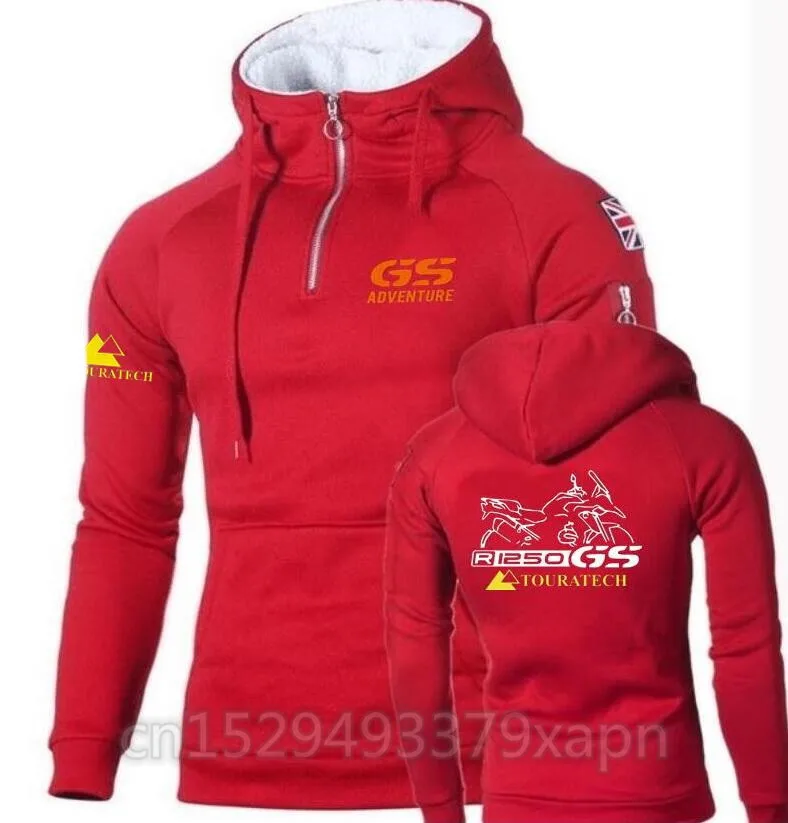 Флисовые мужские толстовки для мотоциклистов R 1250 Gs Спортивная одежда на молнии r1200Gs с принтом "мотоцикл" толстовки зимние хип-хоп мужские спортивные костюмы - Цвет: color  3