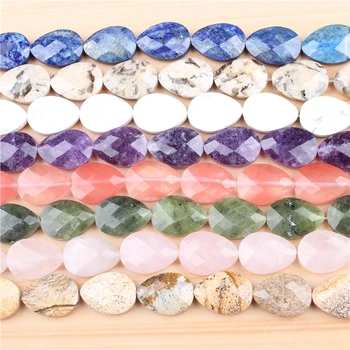 

16 × 16MM Natural Gem Round Round Faceted Bead Bracelet Necklace Flat Bead DIY Series