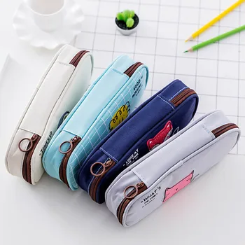

2018 New Cotton Animal Pattern Women Cosmetic Toiletry Bag Clutch Handbags Makeup Bag For Travel Trip Companion Zipper