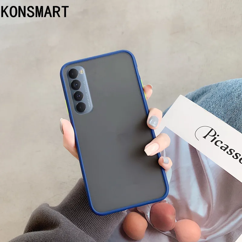 

KONSMART OPPO Reno 4 4G Mobile Phone Case Reno 4 Pro 4G Luxury Silicone Soft Matte Clear Back Cover Gift Couqe