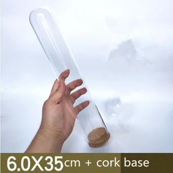 

6*35cm Big Size Cork Base Glass Dome Home Wedding Decoration Diameter=6cm Diameter=35cm Glass Cover Vase Friend Gift