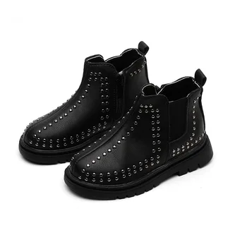 

2020 Winter Kids Shoes Girl's Shoes Men's Shoes Boots ZIP Solid Round Toe Fashion Leisure All-match Warm Snow Boots