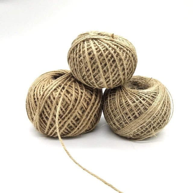 100m Natural Jute Twine String Rolls Brown Twine Rope for Crafts, Wrapping,  Packing, Artworks, Picture Display