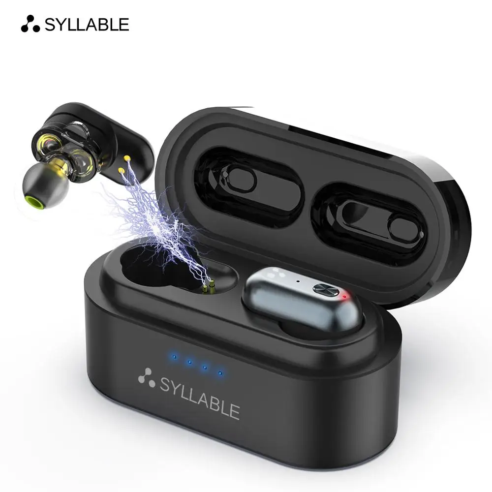 Dual Dynamic Driver SYLLABLE S101 TWS headphone 4 Speaker Sound Strong bass of QCC3020 chip Noise Cancelling S101 Volume control