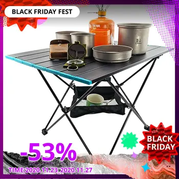

Folding Table, Portable Camping Table, Aluminum Collapsible Table top, Ultralight Compact with Carry Bag for Outdoor, Beach, BBQ