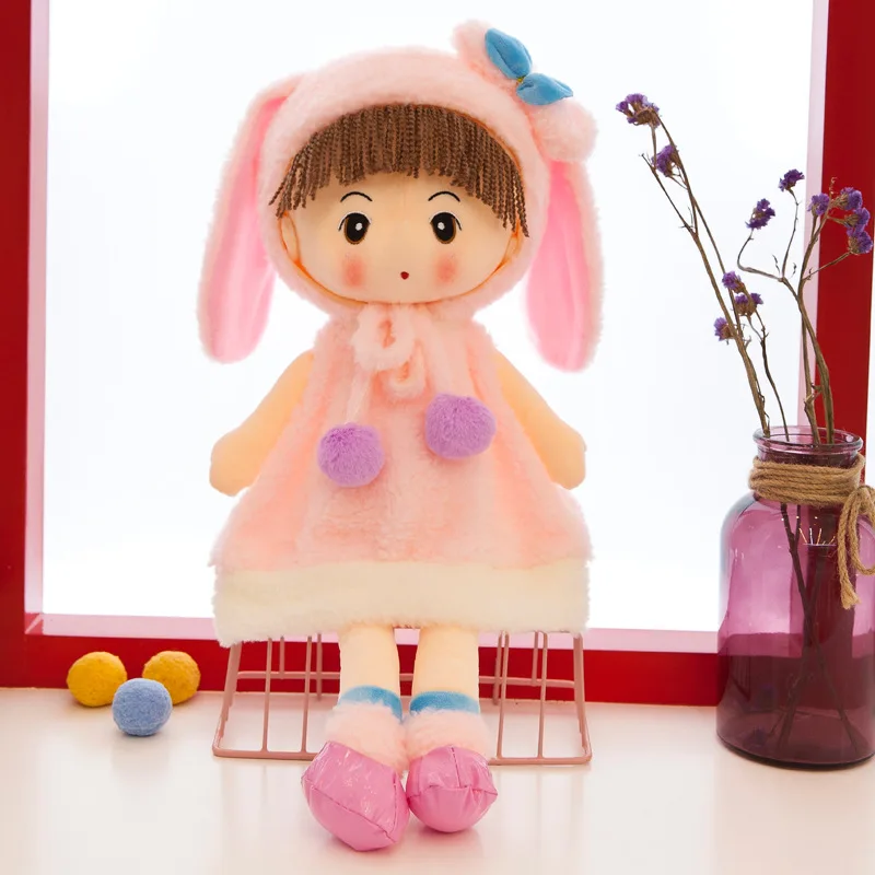 40 см дети принцесса мягкие и плюшевые куклы игрушки Медведь Кролик кукла девочки прекрасный ребенок плюшевые куклы подарки на день рождения для девочек - Цвет: D