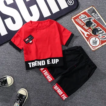 

New Summer Children Casual Clothes Suit Baby Boys Girls Letter Cartoon T Shirt Shorts 2Pcs/sets Kids Infant Fashion Sportswear
