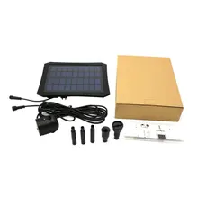 9V 2.5W Solar Powered Submersible Fountain Pump Watering Garden Supplies Pond Build in Battery with LED Beadss