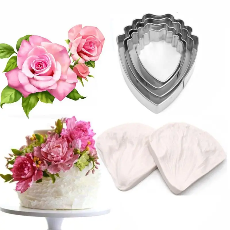 

Peony Cutter & Veiner Cake Decorating Supplies Stainless Steel Cookie Cutter for kitchen accessories
