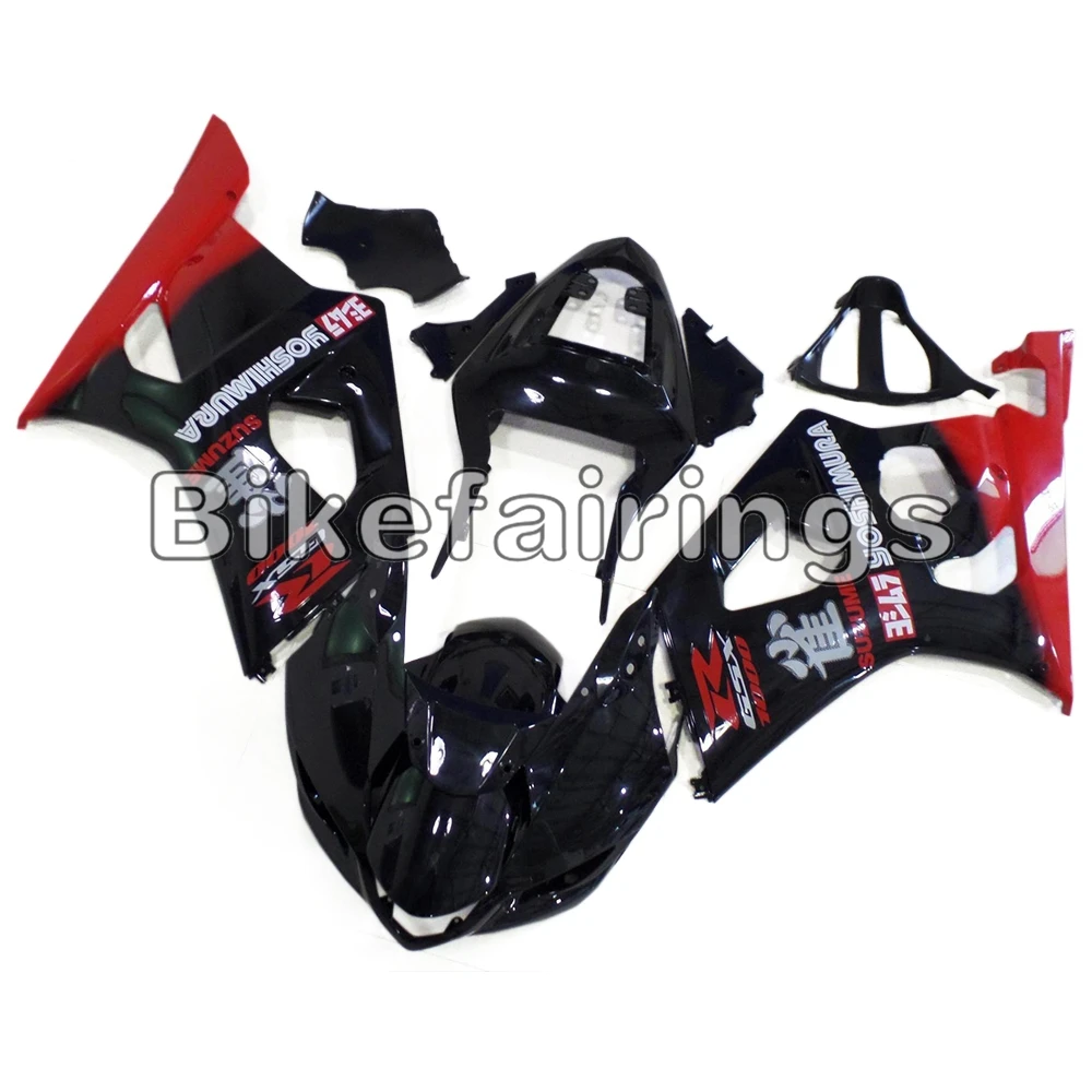 Подходит для Suzuki GSXR1000 K3 2003 2004 03 04 K3 Sportbike комплект для кузова черный и красный низкий впрыск Cowlings