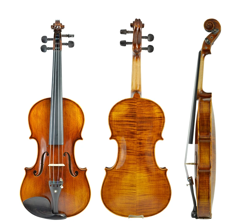 

High quality handmade violin maple 4/4 3/4 solid wood natural tiger pattern violin children adult playing musical instruments