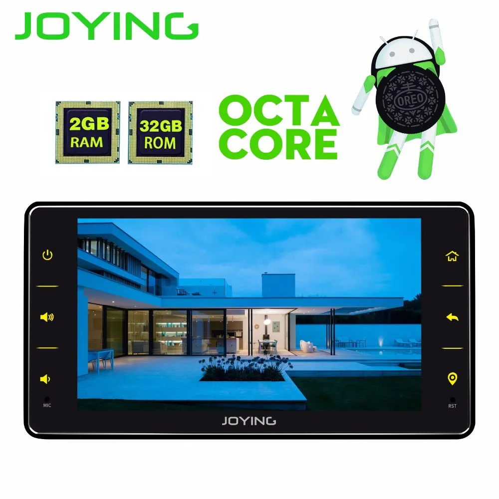  JOYING 2GB RAM 32GB ROM 6.2'' 1 DIN Android 8.1 car stereo head unit bluetooth FM radio player Mirr