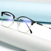 Роскошные брендовые металлические прозрачные очки для чтения, ретро квадратные мужские и женские винтажные очки для пожилых людей с защитой от усталости, синий светильник, блокирующие очки NX