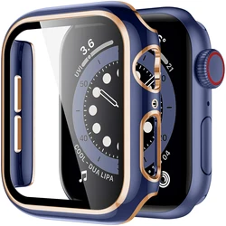 Premium Tempered Glass Cover and Strap Set for 40mm series 654SE (Blue rose)