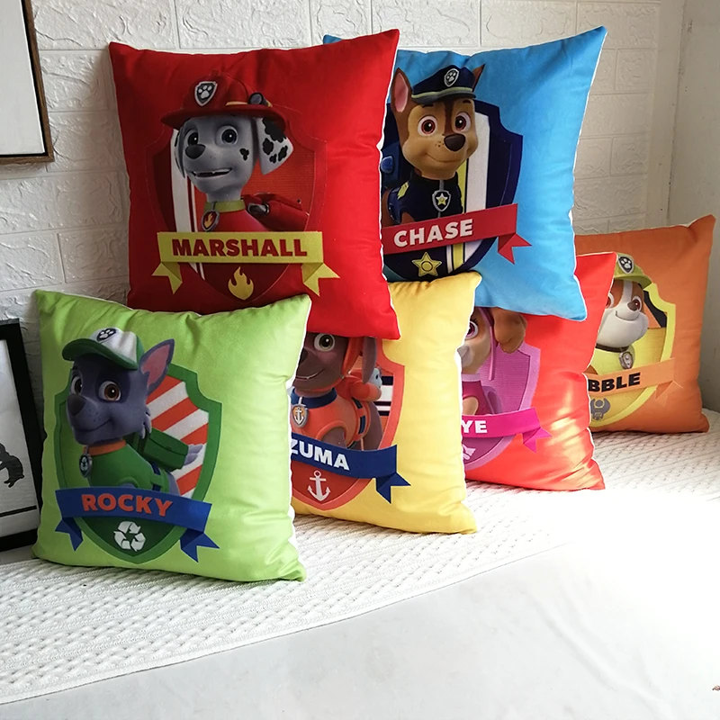 

Paw Patrol Cushion Cover Cute cartoon pattern pillow cushion car pillow child bedroom nap pillowcase sofa kindergarten gift