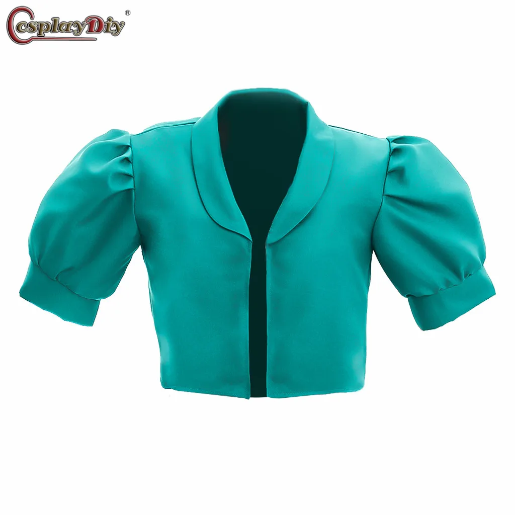 Cosplaydiy Steven Universe Cosplay Pearl Jacket Costume Green coat Tops for unisex Halloween custom made | Тематическая одежда и