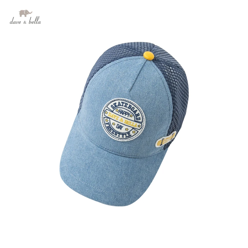 dave bella summer fashion new born baby boys casual patchwork letter hat DKS16649-1K baby hat
