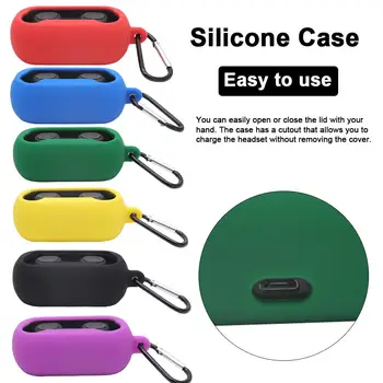 

Full Body Protective Headset Silicone Case Durable Headphone Protective Cover For QCY T1/SoundPEATS TrueFree