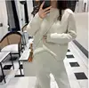 SMTHMA High Quality New Winter Women Cashmere Sweater Two Piece knitted Sets Tracksuit 2025 Fashion Sweatshirts Sporting Suit 2