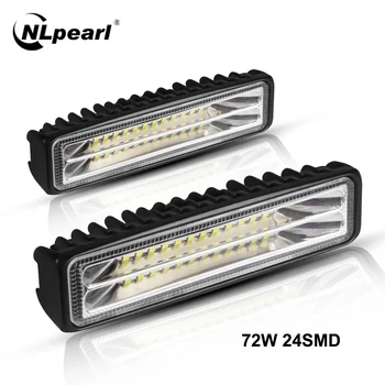 

Nlpearl 2x 6" 72W Universal Fog Lights Fog Lamp for Motocycle Offroad LED Work Light Bar for Tractors Trucks Car Light Assembly