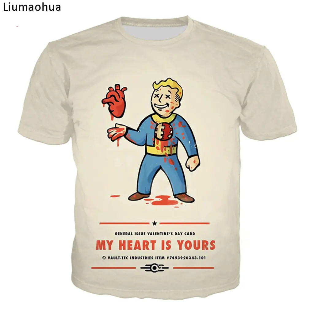 

Liumaohua brand Videos Game T Shirt Men Women 3D Print Fallout 4 T Shirt/Sweatshirt/Hoodie Harajuku Streetwear Tops